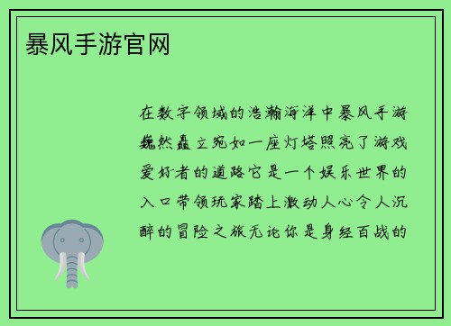 暴风手游官网